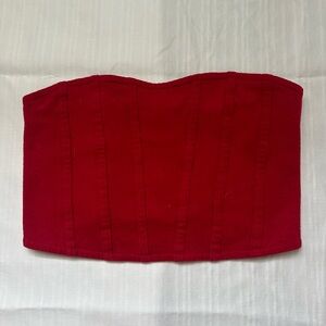 red tube top/hollister